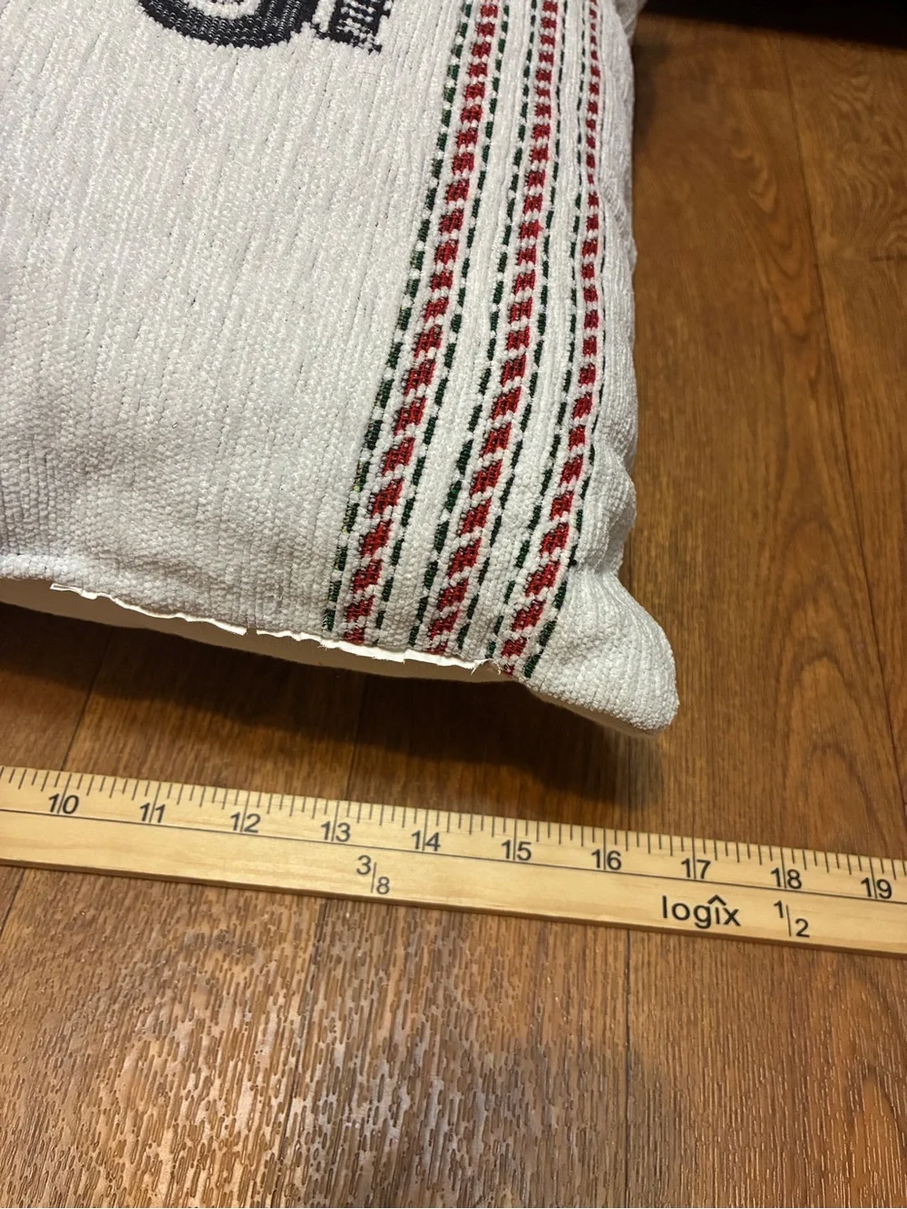 Merry Christmas Truck Decorative Pillow - White and Green